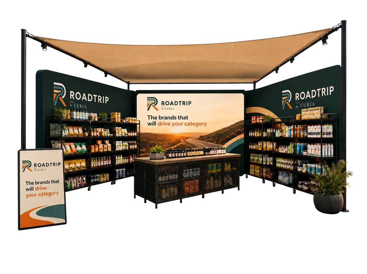RoadTrip branded retail pop-up booth